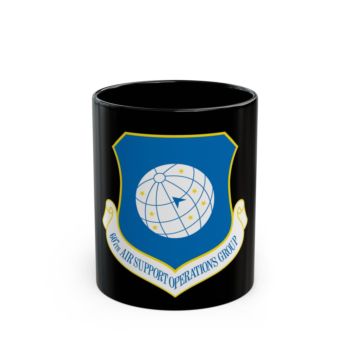 607th ASOGR (U.S. Air Force) Black Coffee Mug-11oz-The Sticker Space