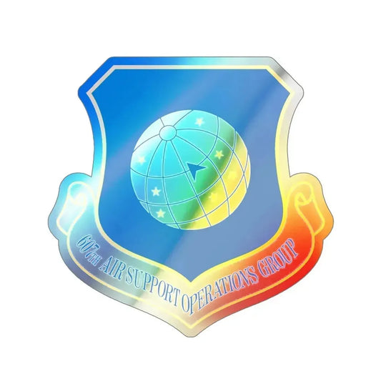 607th ASOGR (U.S. Air Force) Holographic STICKER Die-Cut Vinyl Decal 6 Inch Holographic - The Sticker Space