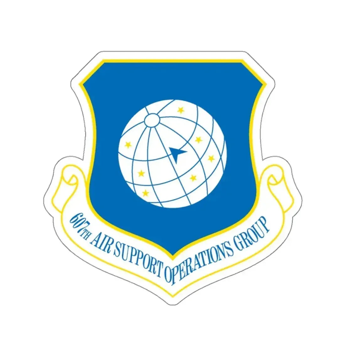 607th ASOGR (U.S. Air Force) STICKER Vinyl Kiss-Cut Decal 4 Inch White - The Sticker Space