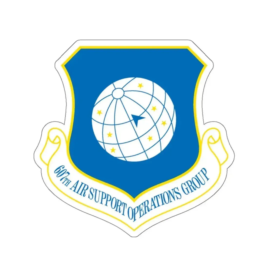 607th ASOGR (U.S. Air Force) STICKER Vinyl Kiss-Cut Decal 6 Inch White - The Sticker Space