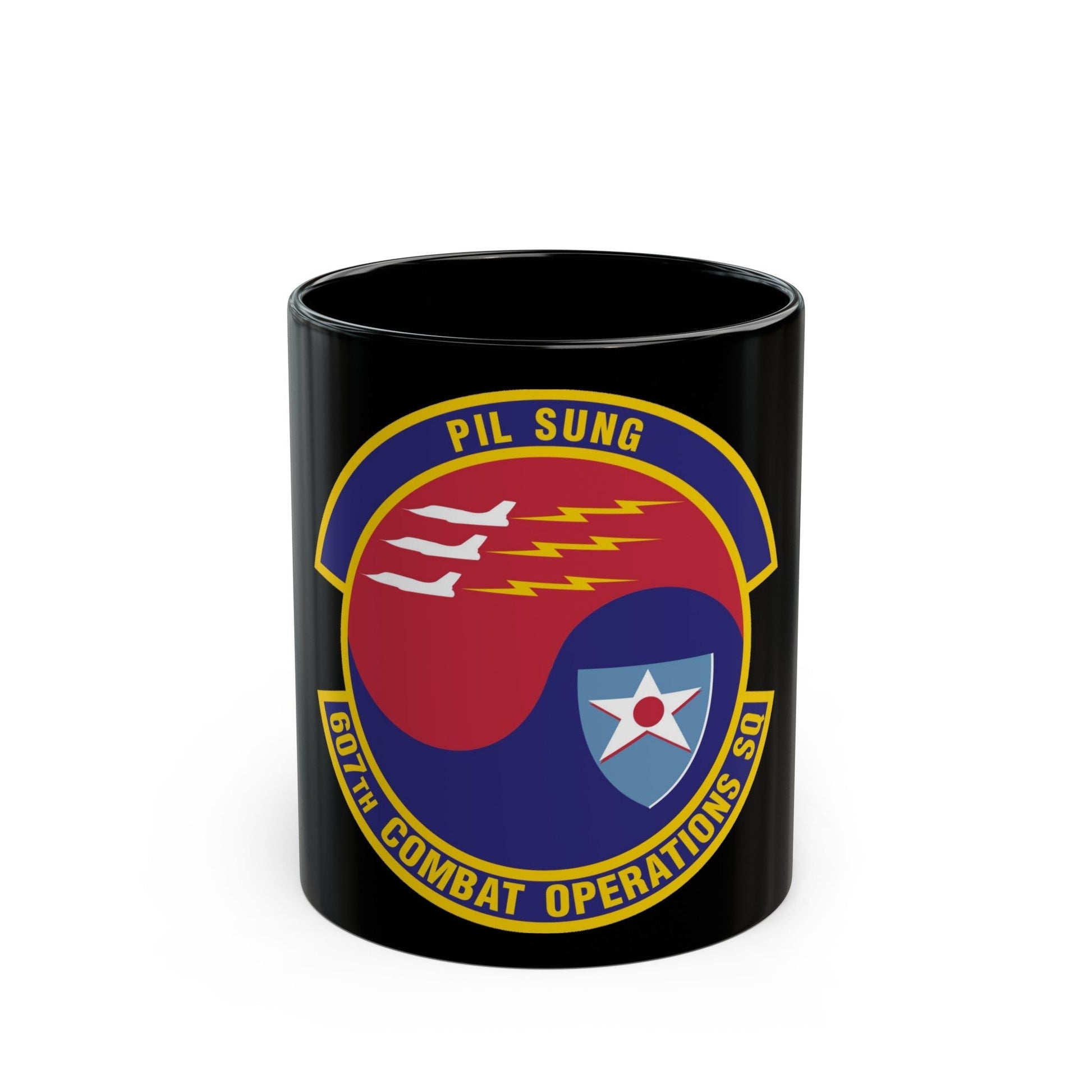 607th Combat Operations Squadron (U.S. Air Force) Black Coffee Mug-11oz-The Sticker Space