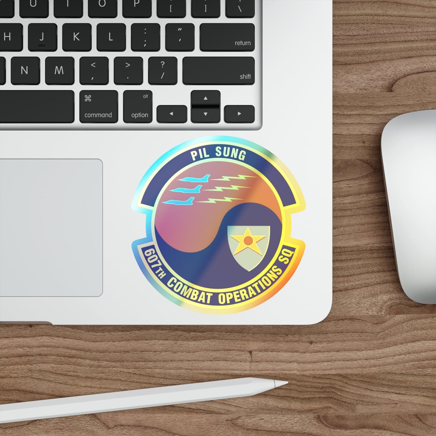 607th Combat Operations Squadron (U.S. Air Force) Holographic STICKER Die-Cut Vinyl Decal-The Sticker Space