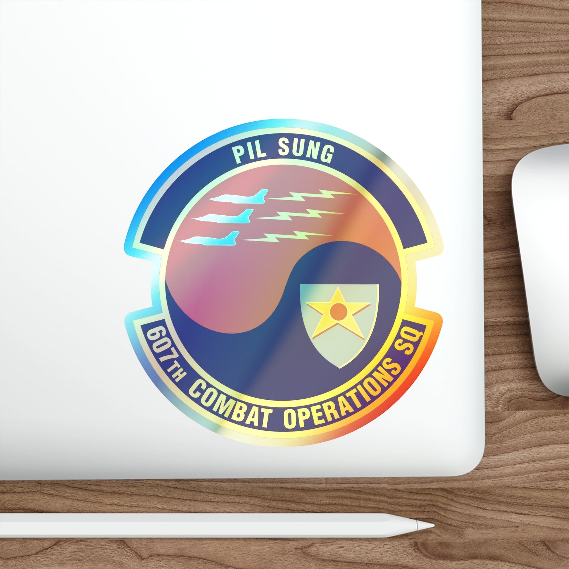 607th Combat Operations Squadron (U.S. Air Force) Holographic STICKER Die-Cut Vinyl Decal-The Sticker Space