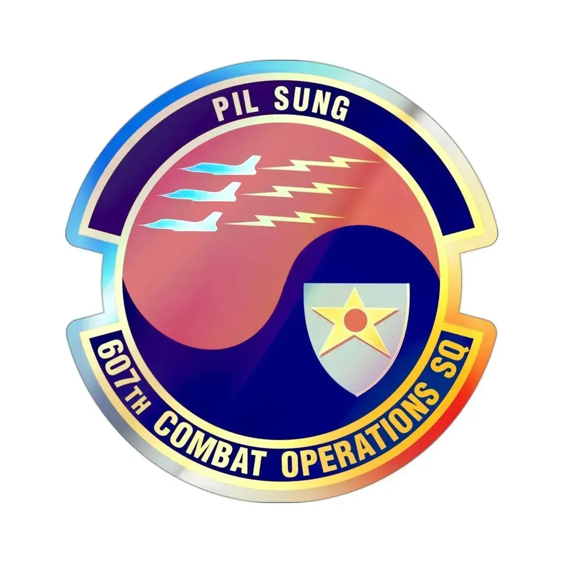 607th Combat Operations Squadron (U.S. Air Force) Holographic STICKER Die-Cut Vinyl Decal - The Sticker Space