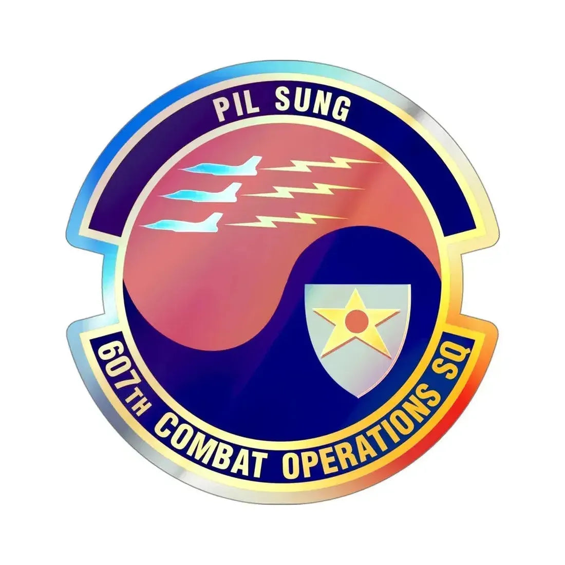 607th Combat Operations Squadron (U.S. Air Force) Holographic STICKER Die-Cut Vinyl Decal - The Sticker Space