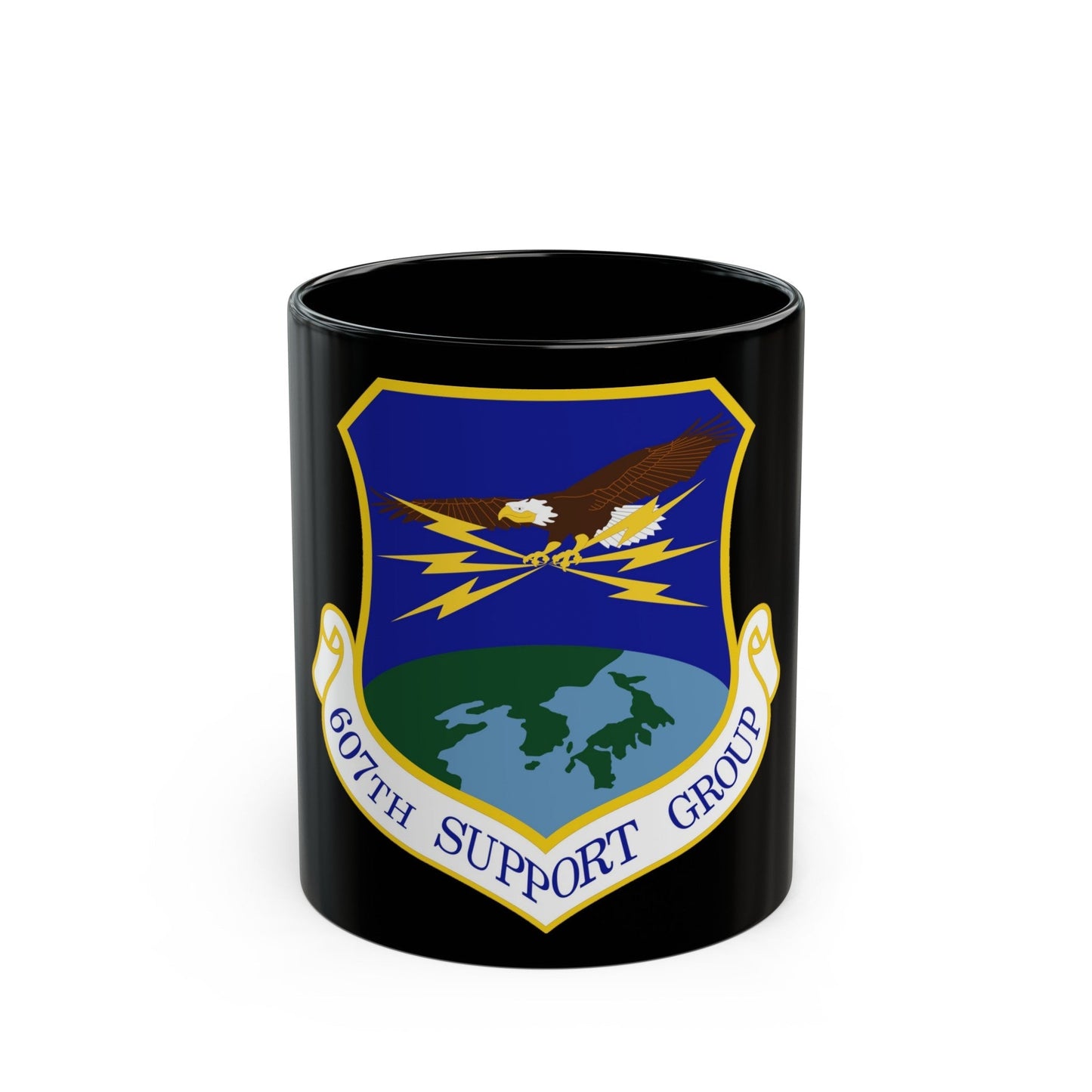 607th Support Group (U.S. Air Force) Black Coffee Mug-11oz-The Sticker Space