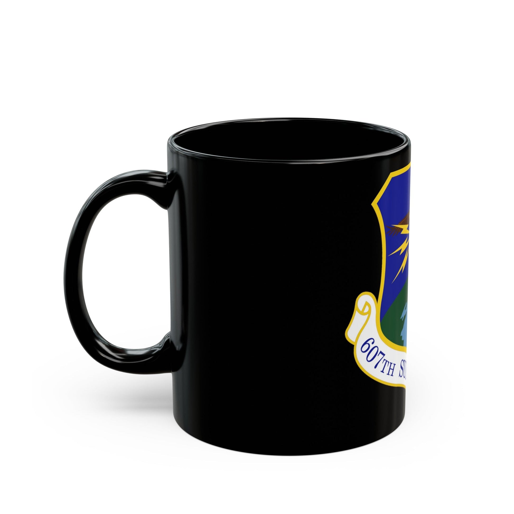 607th Support Group (U.S. Air Force) Black Coffee Mug-The Sticker Space