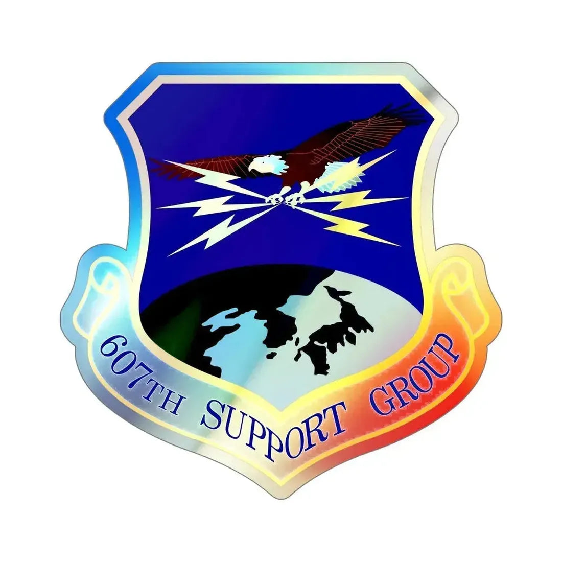 607th Support Group (U.S. Air Force) Holographic STICKER Die-Cut Vinyl Decal 6 Inch Holographic - The Sticker Space