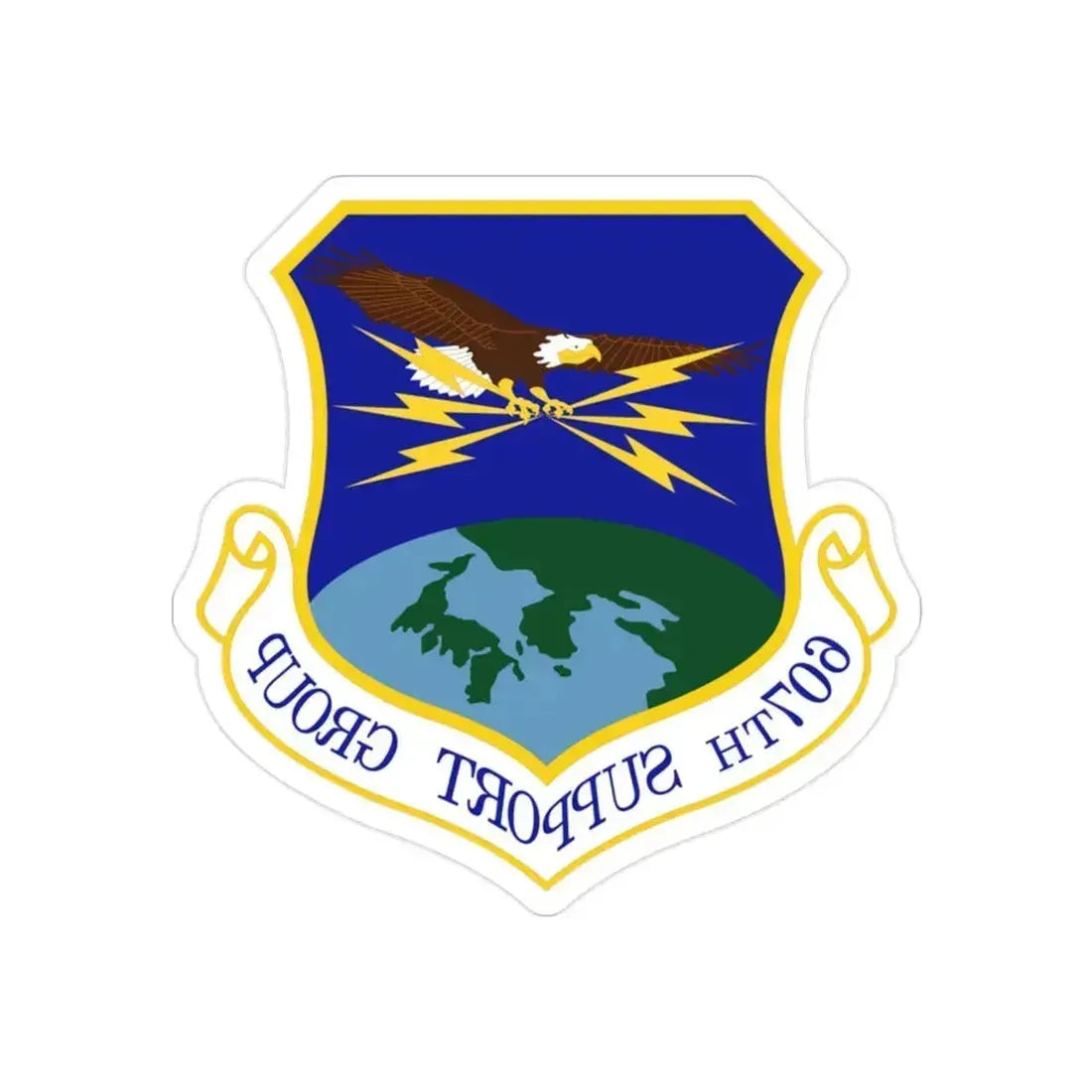 607th Support Group (U.S. Air Force) REVERSE PRINT Transparent Die-Cut STICKER 2 Inch Die-Cut Transparent - The Sticker Space