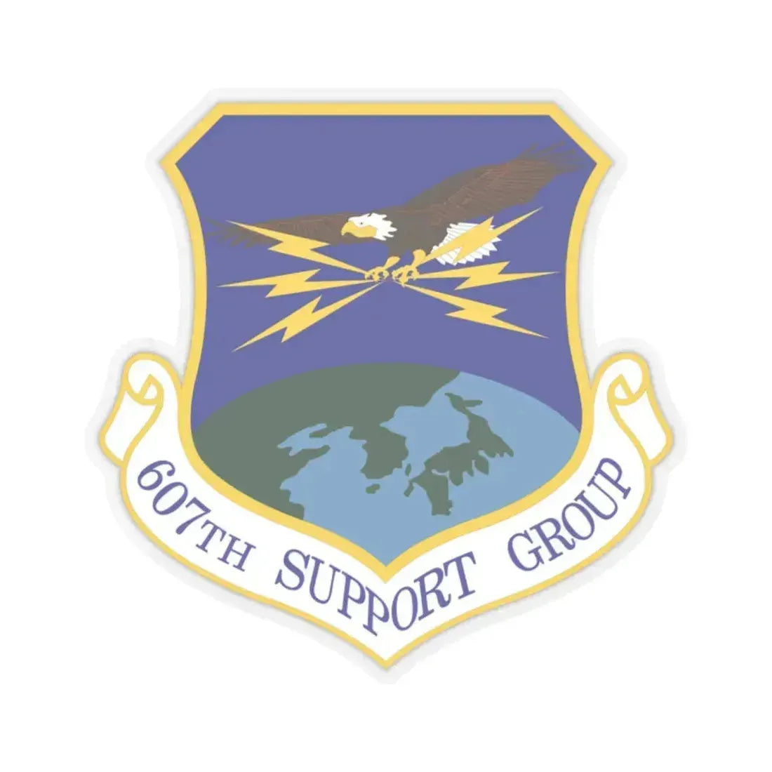 607th Support Group (U.S. Air Force) STICKER Vinyl Kiss-Cut Decal 2 Inch Transparent - The Sticker Space