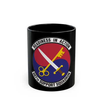 607th Support Squadron (U.S. Air Force) Black Coffee Mug-11oz-The Sticker Space