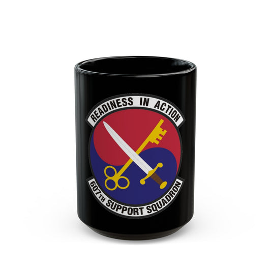 607th Support Squadron (U.S. Air Force) Black Coffee Mug-15oz-The Sticker Space