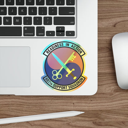 607th Support Squadron (U.S. Air Force) Holographic STICKER Die-Cut Vinyl Decal-The Sticker Space