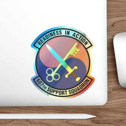 607th Support Squadron (U.S. Air Force) Holographic STICKER Die-Cut Vinyl Decal-The Sticker Space