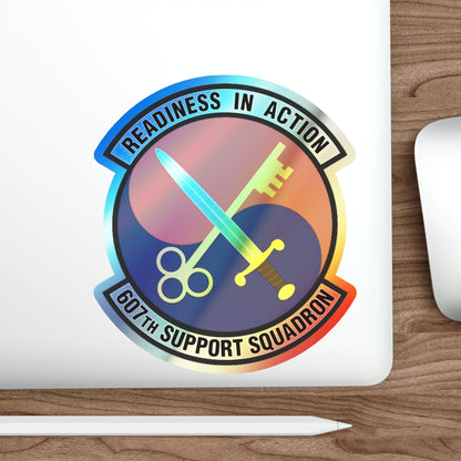 607th Support Squadron (U.S. Air Force) Holographic STICKER Die-Cut Vinyl Decal-The Sticker Space