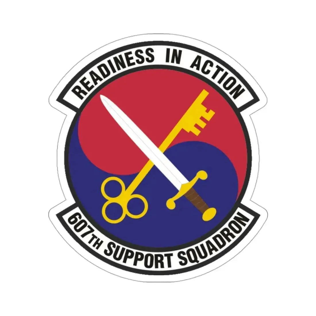 607th Support Squadron (U.S. Air Force) STICKER Vinyl Die-Cut Decal 3 Inch - The Sticker Space