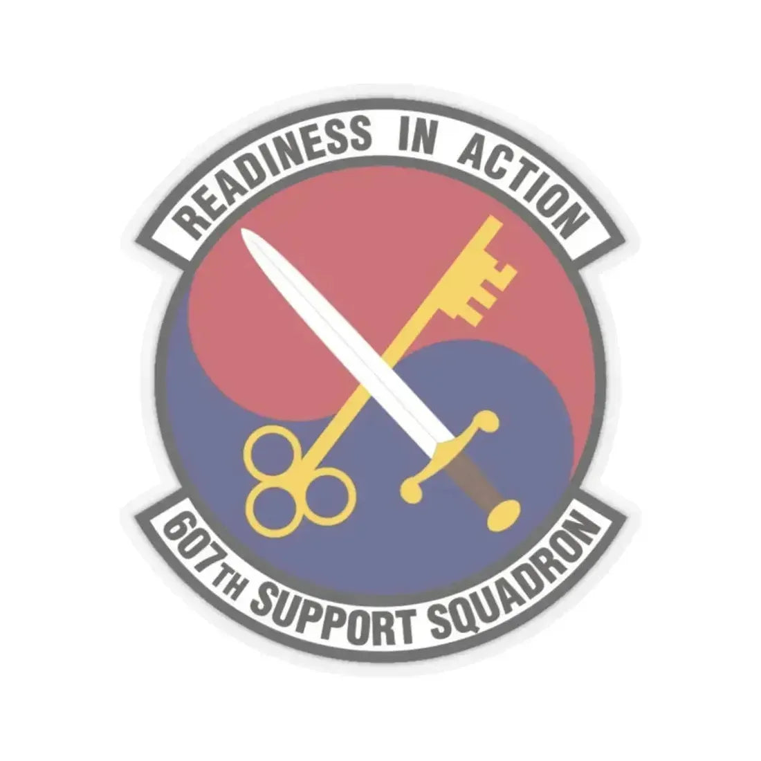 607th Support Squadron (U.S. Air Force) STICKER Vinyl Kiss-Cut Decal 6 Inch Transparent - The Sticker Space