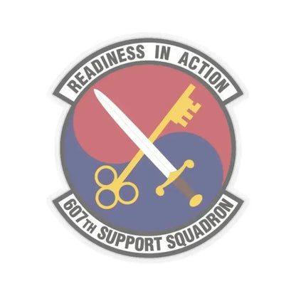 607th Support Squadron (U.S. Air Force) STICKER Vinyl Kiss-Cut Decal 6 Inch Transparent - The Sticker Space