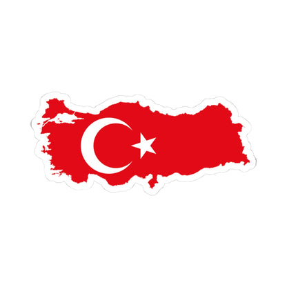 Flag-map of Turkey (Turkey) STICKER Vinyl Kiss-Cut Decal