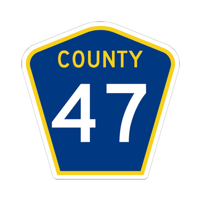 County 47 MN (Minnesota) (Road Sign) STICKER Vinyl Kiss-Cut Decal