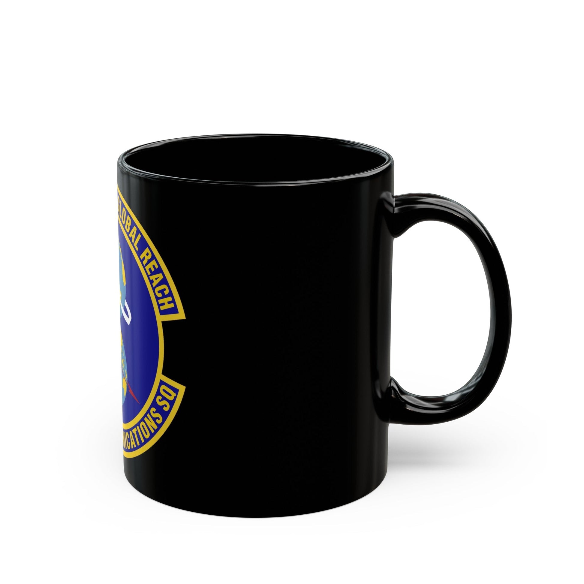 608th Air Communications Squadron (U.S. Air Force) Black Coffee Mug-The Sticker Space