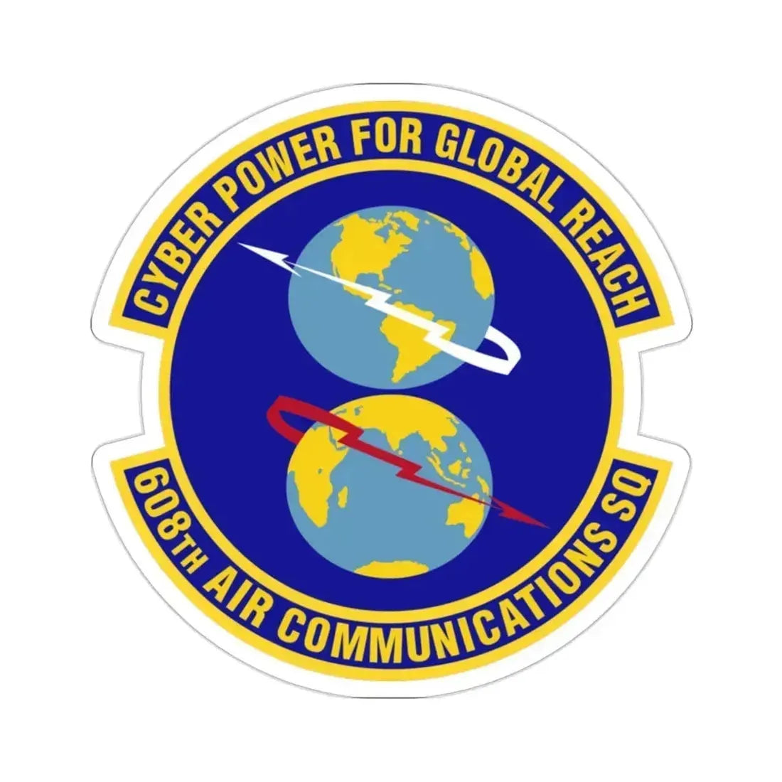 608th Air Communications Squadron (U.S. Air Force) STICKER Vinyl Die-Cut Decal 2 Inch - The Sticker Space