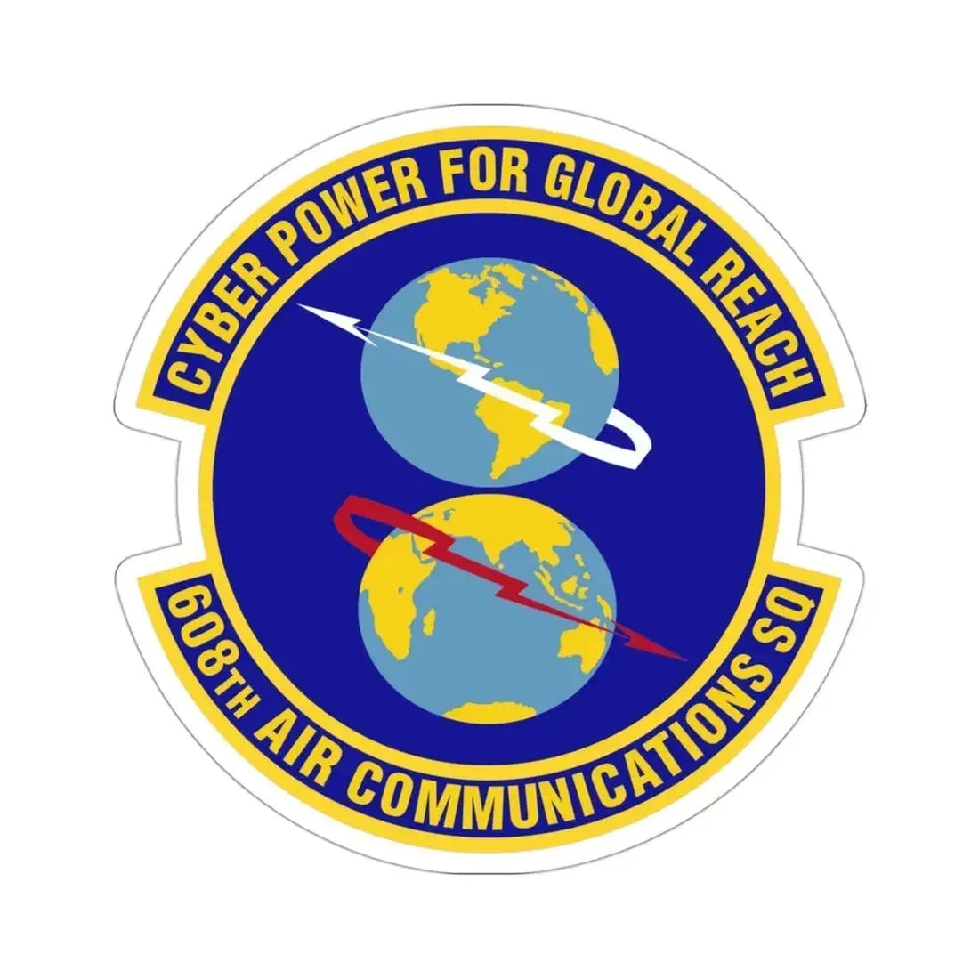 608th Air Communications Squadron (U.S. Air Force) STICKER Vinyl Die-Cut Decal - The Sticker Space