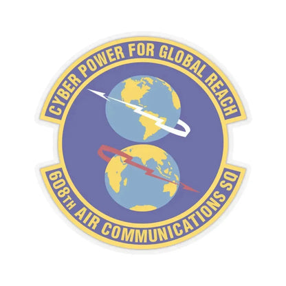 608th Air Communications Squadron (U.S. Air Force) STICKER Vinyl Kiss-Cut Decal 6 Inch Transparent - The Sticker Space