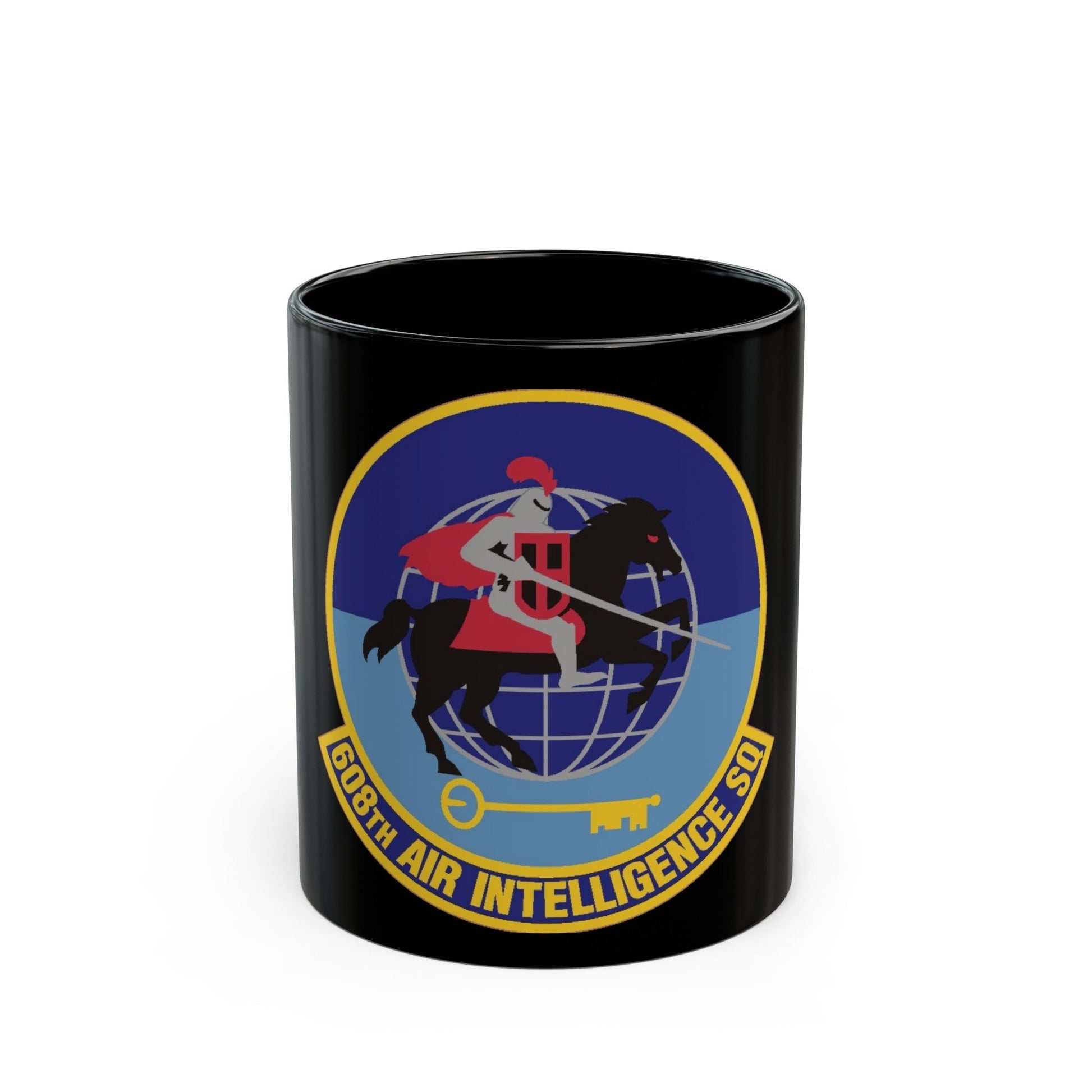 608th Air Intelligence Squadron (U.S. Air Force) Black Coffee Mug-11oz-The Sticker Space