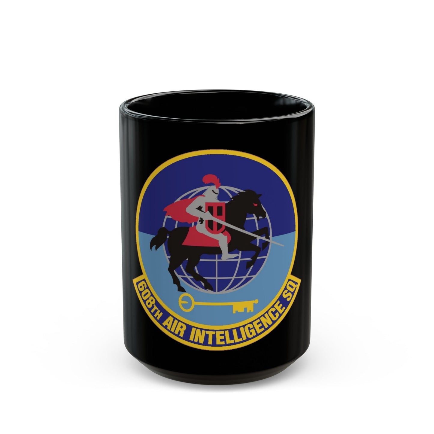 608th Air Intelligence Squadron (U.S. Air Force) Black Coffee Mug-15oz-The Sticker Space