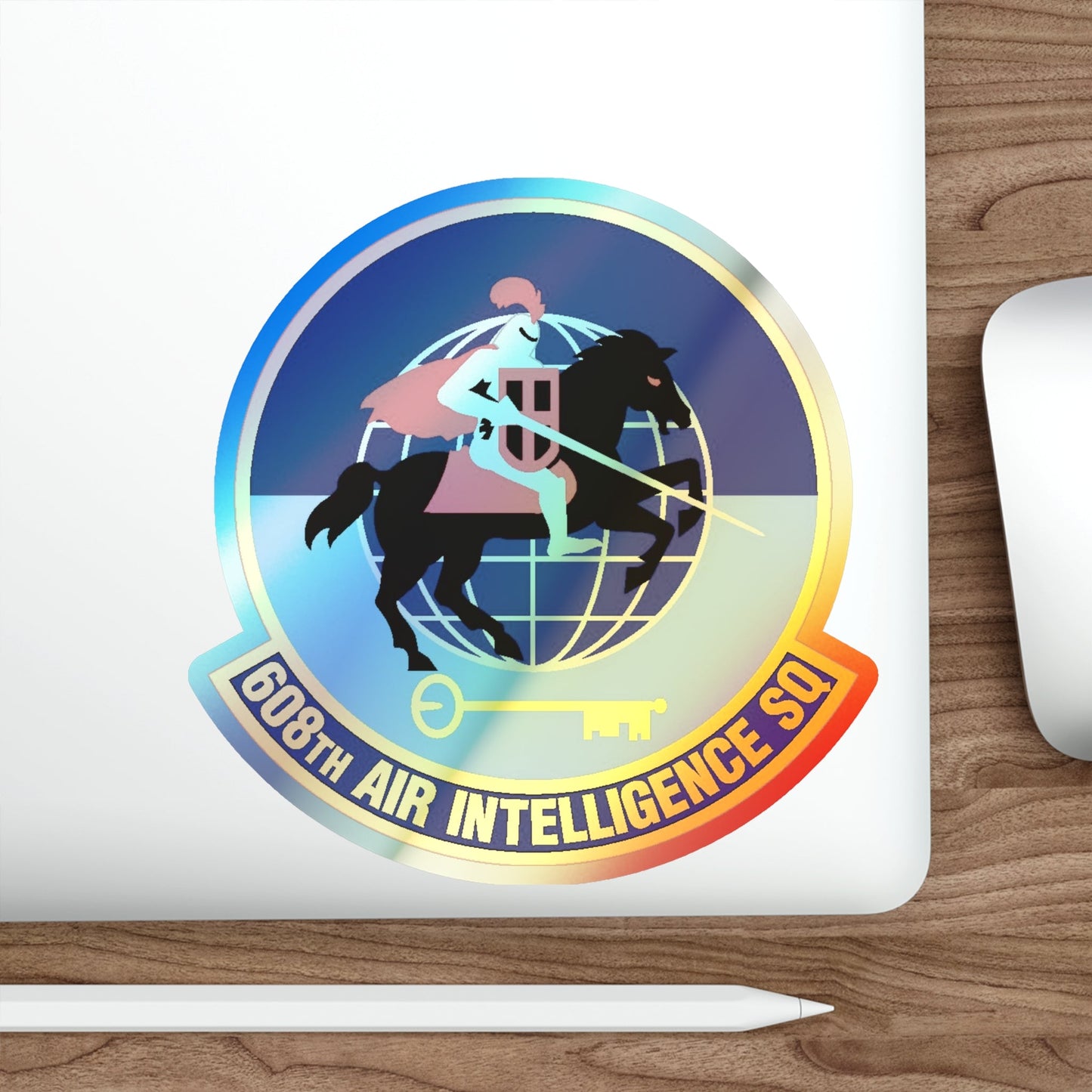 608th Air Intelligence Squadron (U.S. Air Force) Holographic STICKER Die-Cut Vinyl Decal-The Sticker Space