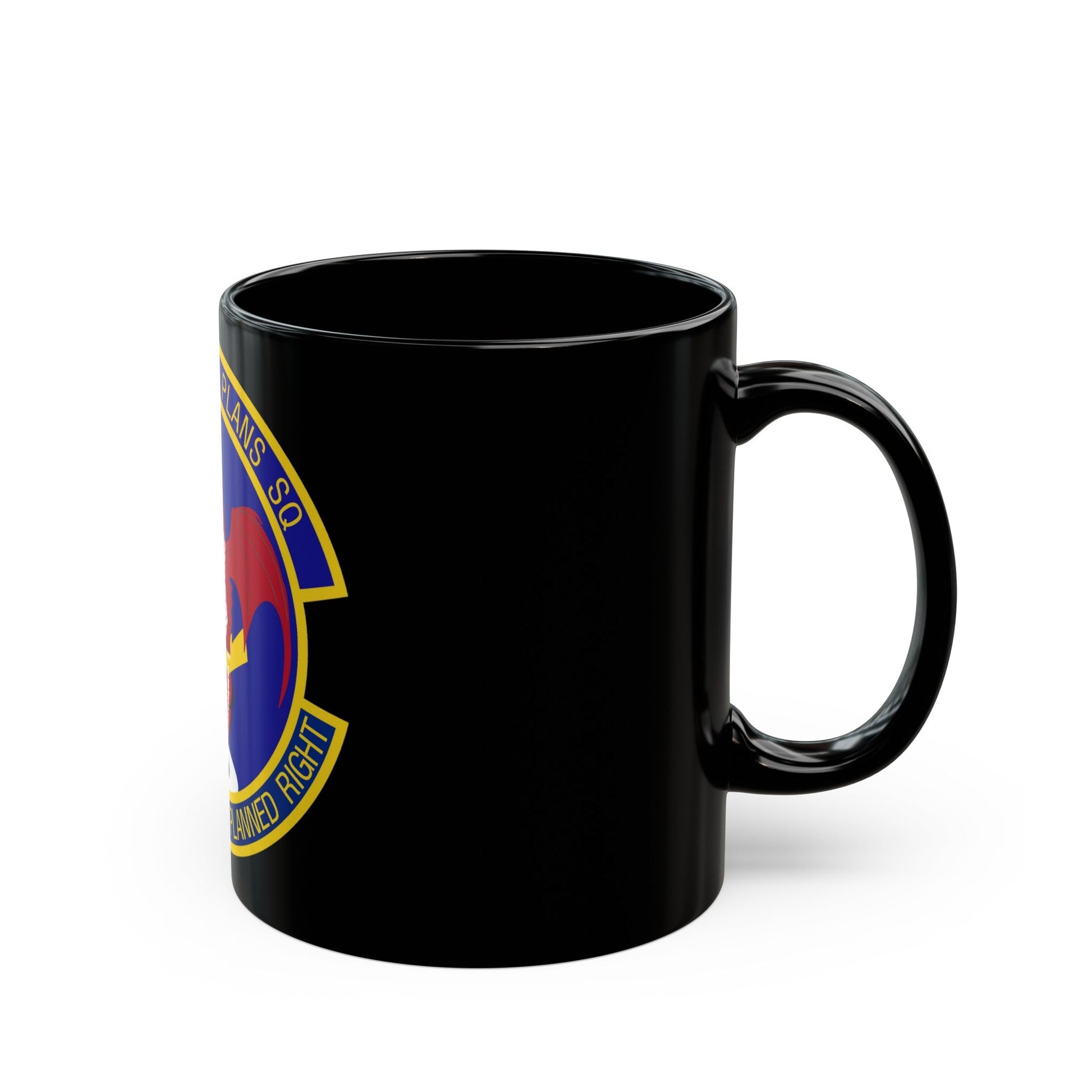 608th Combat Plans Squadron (U.S. Air Force) Black Coffee Mug-The Sticker Space