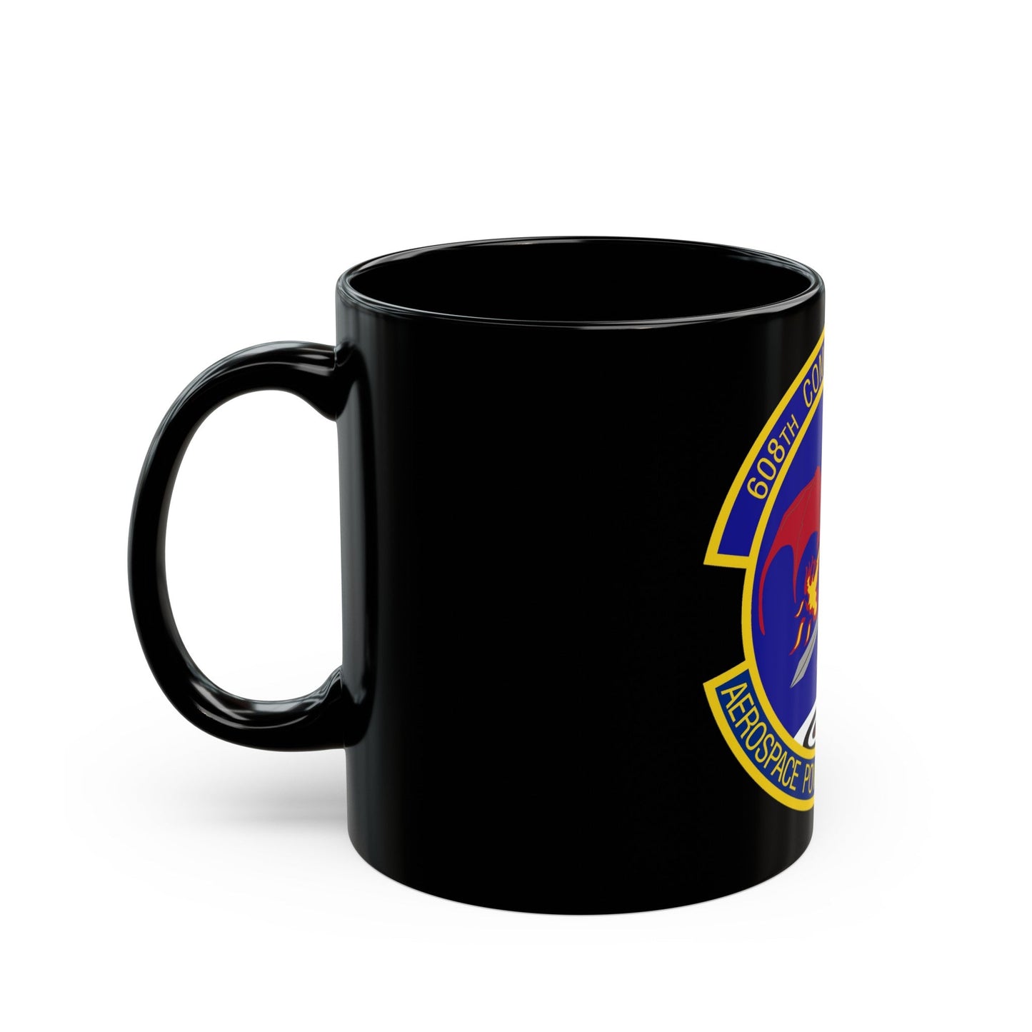 608th Combat Plans Squadron (U.S. Air Force) Black Coffee Mug-The Sticker Space