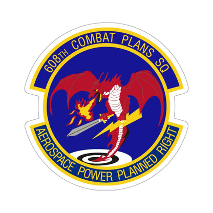 608th Combat Plans Squadron (U.S. Air Force) STICKER Vinyl Die-Cut Decal-4 Inch-The Sticker Space