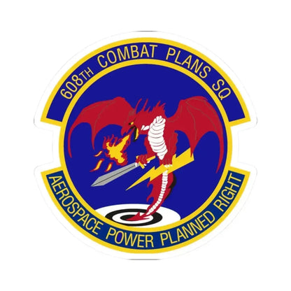 608th Combat Plans Squadron (U.S. Air Force) STICKER Vinyl Kiss-Cut Decal - The Sticker Space