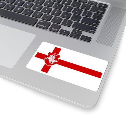 Proposed flag of Belarus 1992 (Belarus) (Coat of Arms) STICKER Vinyl Kiss-Cut Decal