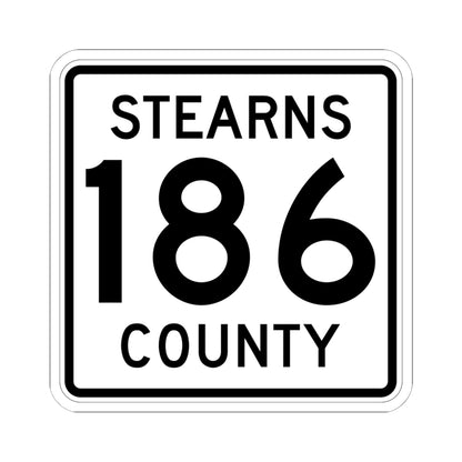 Stearns County Route 186 (Minnesota) (Road Sign) STICKER Vinyl Kiss-Cut Decal