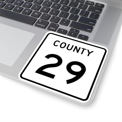 County 29 square (Minnesota) (Road Sign) STICKER Vinyl Kiss-Cut Decal