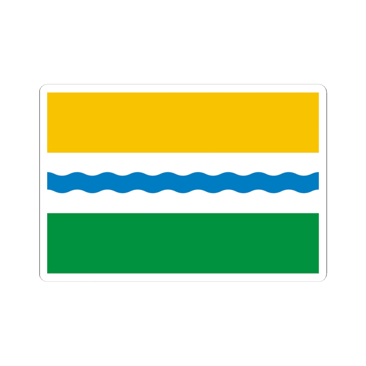 Flag of Tevrizsky rayon Omsk oblast (Russia) STICKER Vinyl Kiss-Cut Decal