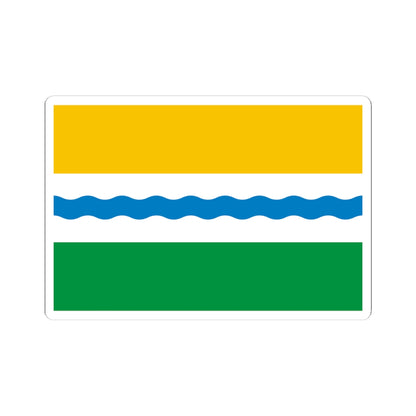 Flag of Tevrizsky rayon Omsk oblast (Russia) STICKER Vinyl Kiss-Cut Decal
