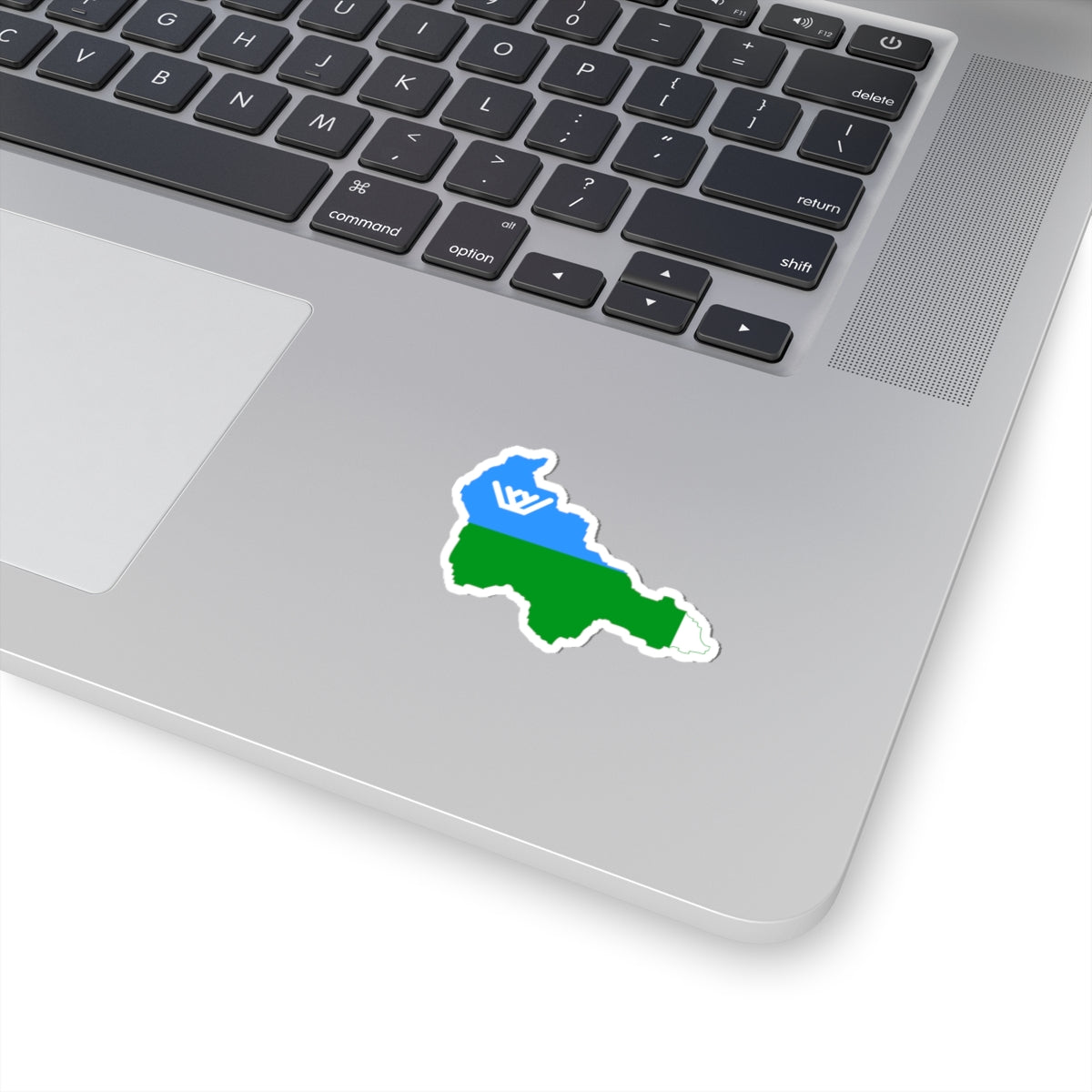 Flag-map of KhantyMansi Autonomous Okrug (Russia) STICKER Vinyl Kiss-Cut Decal