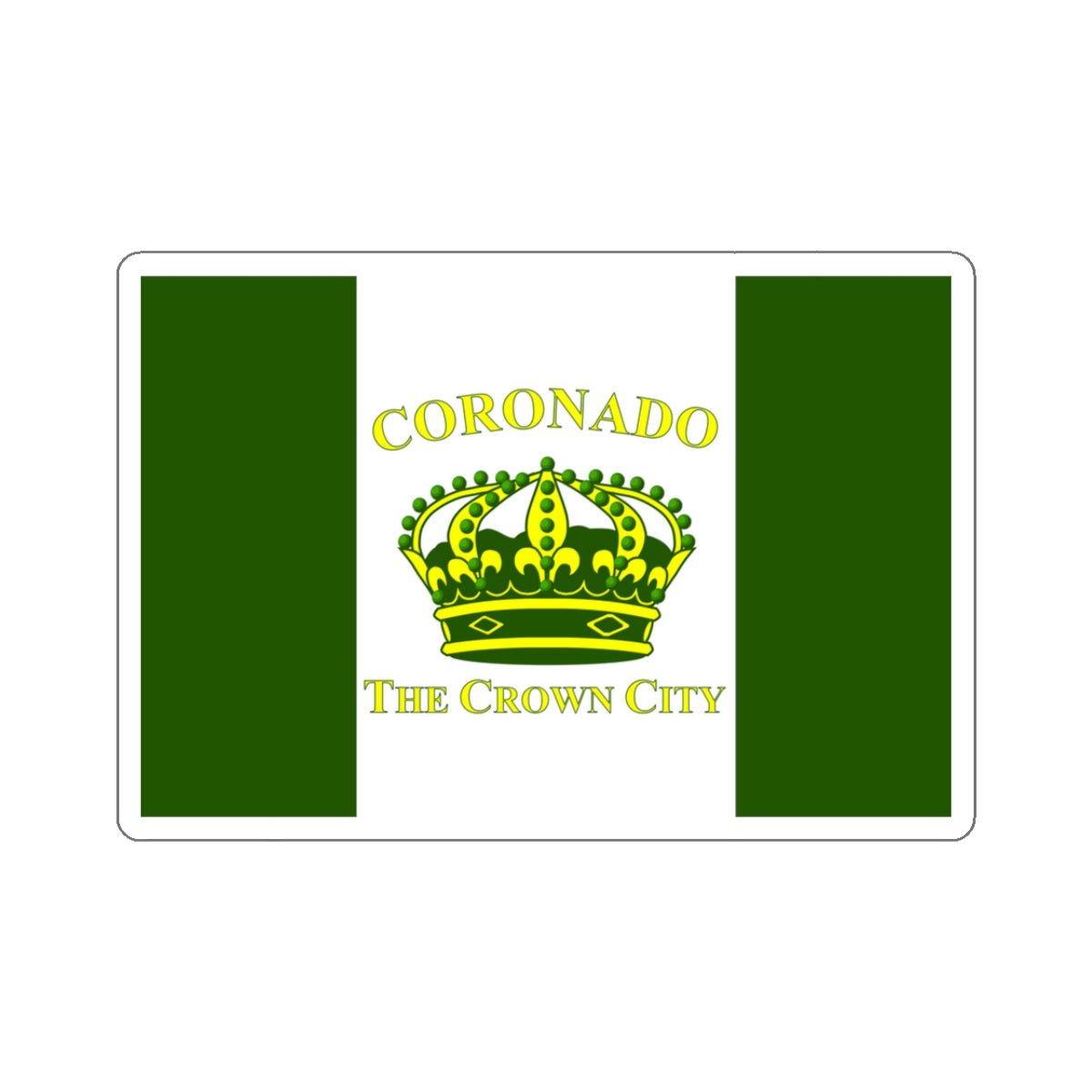 Flag of Coronado, California - STICKER Vinyl Kiss-Cut Decal