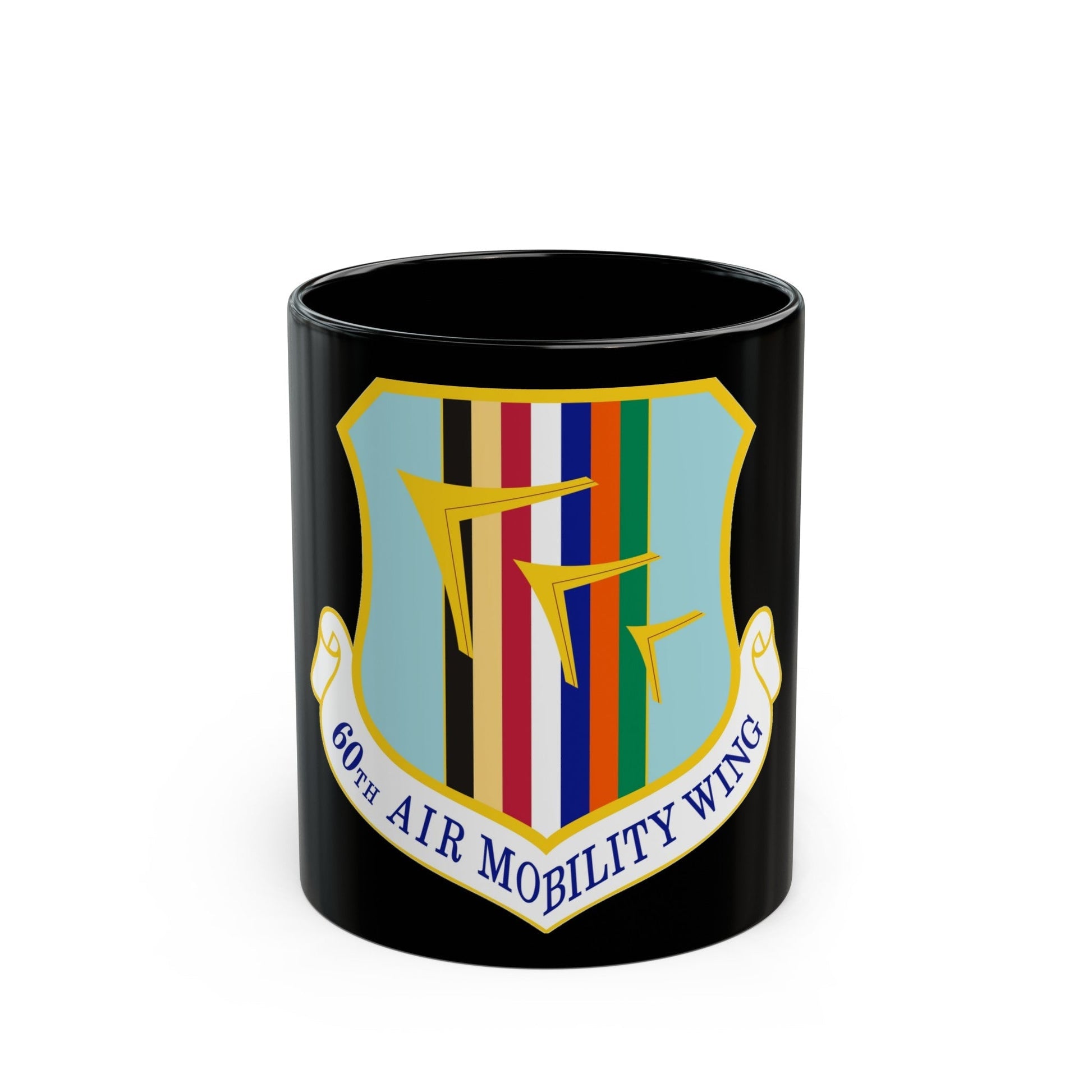 60th Air Mobility Wing (U.S. Air Force) Black Coffee Mug-11oz-The Sticker Space