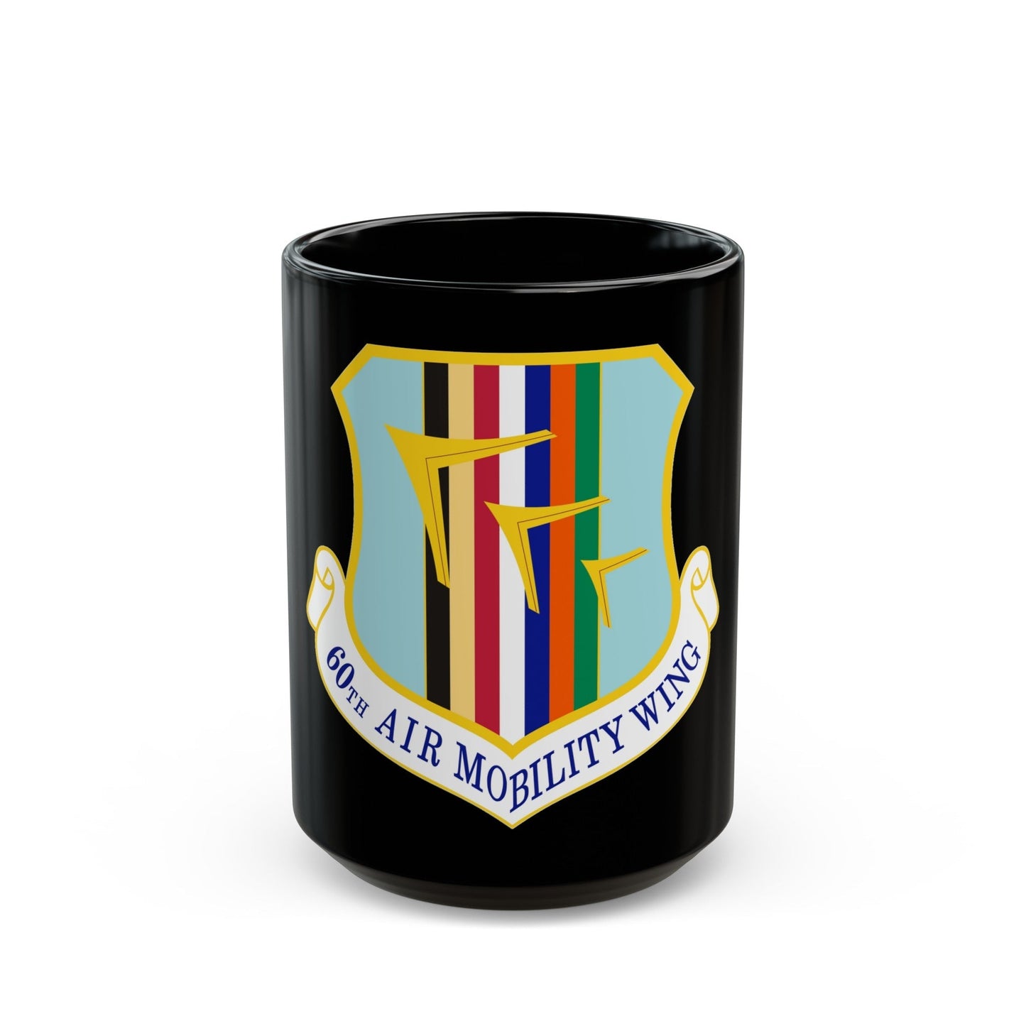 60th Air Mobility Wing (U.S. Air Force) Black Coffee Mug-15oz-The Sticker Space