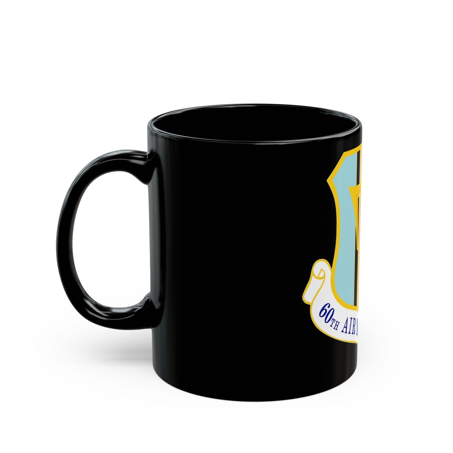 60th Air Mobility Wing (U.S. Air Force) Black Coffee Mug-The Sticker Space