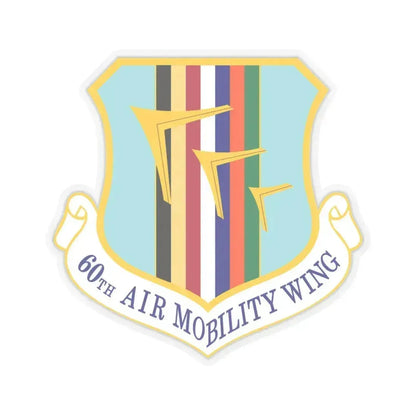 60th Air Mobility Wing (U.S. Air Force) STICKER Vinyl Kiss-Cut Decal 3 Inch Transparent - The Sticker Space