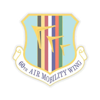 60th Air Mobility Wing (U.S. Air Force) STICKER Vinyl Kiss-Cut Decal 4 Inch Transparent - The Sticker Space
