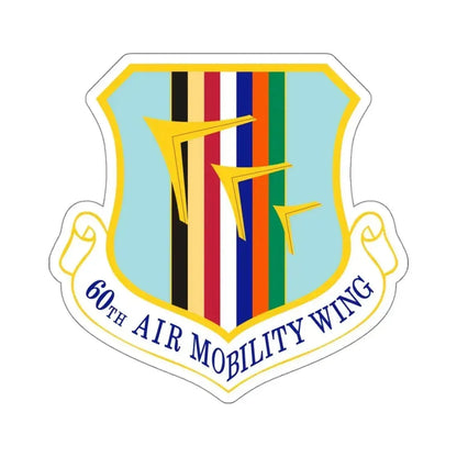 60th Air Mobility Wing (U.S. Air Force) STICKER Vinyl Kiss-Cut Decal 4 Inch White - The Sticker Space