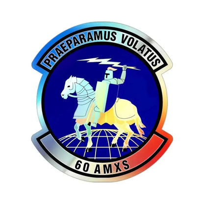60th Aircraft Maintenance Squadron (U.S. Air Force) Holographic STICKER Die-Cut Vinyl Decal 2 Inch Holographic - The Sticker Space