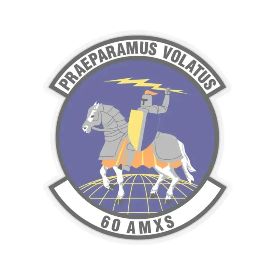 60th Aircraft Maintenance Squadron (U.S. Air Force) STICKER Vinyl Kiss-Cut Decal 2 Inch Transparent - The Sticker Space